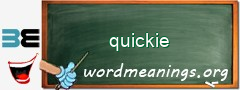 WordMeaning blackboard for quickie